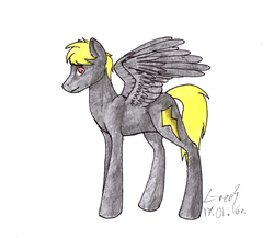 Size: 3145x2732 | Tagged: safe, artist:gree3, oc, oc only, pegasus, pony, high res, solo, traditional art