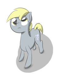 Size: 1323x1636 | Tagged: safe, anonymous artist, derpy hooves, g4, female, looking up, simple background, solo, white background, wingless