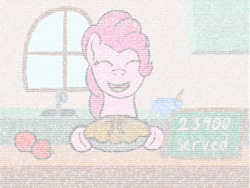 Size: 4800x3600 | Tagged: safe, artist:mkogwheel, pinkie pie, g4, female, food, mosaic, numbers, pi, pi day, pie, solo