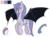 Size: 2000x1509 | Tagged: safe, artist:tsand106, oc, oc only, oc:snowy dusk, bat pony, pony, reference sheet, solo