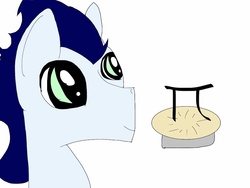 Size: 1024x768 | Tagged: safe, artist:melovedogs123, derpibooru exclusive, soarin', pony, g4, bust, food, male, pi, pi day, pie, simple background, solo, white background