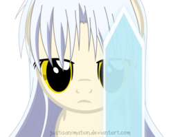 Size: 1001x798 | Tagged: safe, artist:justisanimation, pony, angel beats, anime, crossover, female, jstudio, justis, justisanimation, kanade tachibana, mare, ponified, simple background, solo, transparent background, vector