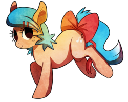 Size: 1280x1017 | Tagged: safe, artist:cherivinca, oc, oc only, solo, tail bow