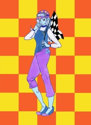 Size: 762x1049 | Tagged: safe, artist:kathalia, trixie, equestria girls, g4, crossover, mach go go go, speed racer