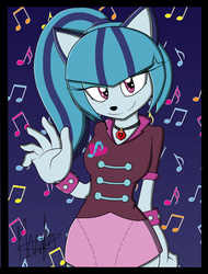 Size: 778x1026 | Tagged: safe, artist:wunnycakes, sonata dusk, anthro, equestria girls, g4, female, solo, sonic the hedgehog (series), sonicified