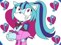 Size: 1024x761 | Tagged: safe, artist:holidae10, sonata dusk, anthro, equestria girls, g4, female, solo, sonic the hedgehog (series), sonicified