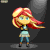 Size: 2000x2000 | Tagged: safe, artist:dieart77, sunset shimmer, equestria girls, g4, animated, chibi, female, high res, solo