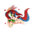 Size: 1200x1200 | Tagged: safe, artist:ipun, oc, oc only, oc:bunny bounce, earth pony, pony, bunny ears, clothes, female, heart, heart eyes, mare, scarf, simple background, solo, transparent background, wingding eyes
