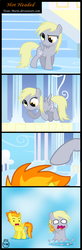 Size: 959x2937 | Tagged: safe, artist:toxic-mario, derpy hooves, spitfire, pegasus, pony, comic:toxic-mario's derpfire shipwreck, g4, chibi, comic, cute, derpfire, filly, fire, funny, spitfiery, spitfire's hair is fire