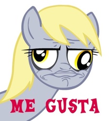 Size: 600x649 | Tagged: artist needed, safe, derpy hooves, pegasus, pony, g4, female, mare, me gusta, meme