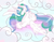 Size: 2197x1698 | Tagged: safe, artist:fluffy-fly, princess celestia, g4, cloud, female, prone, solo, spread wings