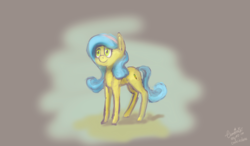 Size: 1000x583 | Tagged: safe, artist:cometakat, oc, oc only, oc:pastel, earth pony, pony, female, mare, request, solo