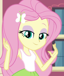 Size: 600x720 | Tagged: safe, screencap, fluttershy, equestria girls, g4, my little pony equestria girls: friendship games, clothes, cropped, female, skirt, solo, tank top