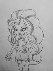 Size: 1936x2592 | Tagged: safe, adagio dazzle, equestria girls, g4, female, pencil drawing, sketch, solo, traditional art