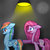 Size: 2500x2500 | Tagged: safe, artist:applejacks2, pinkie pie, rainbow dash, g4, high res, lamp, pinkamena diane pie