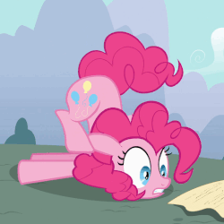 Size: 474x474 | Tagged: safe, screencap, pinkie pie, earth pony, pony, g4, pinkie apple pie, season 4, animated, female, floppy ears, gif, invisible stallion, mare, out of context, solo
