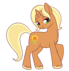 Size: 550x566 | Tagged: safe, artist:lulubell, idw, sunflower spectacle, pony, unicorn, g4, spoiler:comic, spoiler:comic40, female, mare, simple background, solo, transparent background, unshorn fetlocks