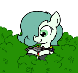 Size: 640x600 | Tagged: safe, artist:ficficponyfic, color edit, edit, oc, oc only, oc:emerald jewel, colt quest, amulet, bush, child, color, colored, colt, cuffs, dagger, foal, hair over one eye, happy, knife, leaves, male, pleased, simple background, smiling, solo, weapon, white background