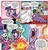 Size: 1330x1381 | Tagged: safe, artist:brenda hickey, idw, night light, princess celestia, spike, twilight sparkle, twilight velvet, friendship is magic #40, g4, my little pony: friendship is magic (idw), spoiler:comic, baby spike, bloodshot eyes, crazy face, faic, female, filly, filly twilight sparkle, levitation, magic, stressed, telekinesis, twilight snapple