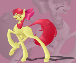 Size: 3000x2500 | Tagged: safe, artist:cloud-dash, apple bloom, g4, female, high res, long legs, solo