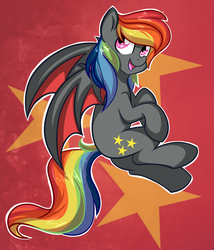 Size: 1200x1400 | Tagged: safe, artist:daydreamsyndrom, oc, oc only, oc:noire, bat pony, pony, solo