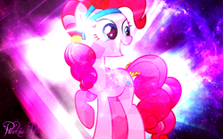 Size: 1920x1200 | Tagged: safe, artist:pirill, artist:signumde, pinkie pie, crystal pony, pony, g4, crystallized, female, solo, vector, wallpaper