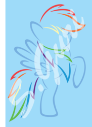 Size: 763x1046 | Tagged: safe, artist:s.guri, rainbow dash, g4, female, minimalist, obtrusive watermark, solo, watermark