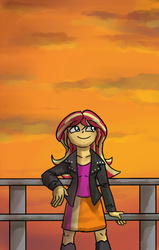 Size: 700x1100 | Tagged: safe, artist:kul, sunset shimmer, equestria girls, g4, female, smiling, solo, sunset