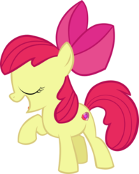 Size: 380x478 | Tagged: safe, artist:atmunn, derpibooru exclusive, apple bloom, pony, crusaders of the lost mark, g4, cutie mark, female, roleplay in the comments, simple background, solo, the cmc's cutie marks, transparent background, vector