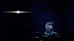 Size: 3840x2160 | Tagged: safe, artist:fioscrasher, princess luna, g4, 3d, female, filly, high res, sitting, solo, source filmmaker, space, stars, woona