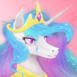 Size: 1000x1000 | Tagged: safe, artist:sasho-shirokami, princess celestia, g4, female, portrait, solo