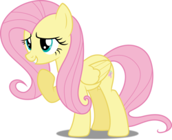 Size: 4000x3266 | Tagged: safe, artist:dashiesparkle edit, artist:hawk9mm, edit, vector edit, fluttershy, g4, what about discord?, .svg available, cute, female, full body, high res, ponyscape, raised hoof, shyabetes, simple background, solo, transparent background, vector