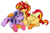 Size: 950x625 | Tagged: dead source, safe, artist:redphyrex, sunset shimmer, twilight sparkle, alicorn, pony, equestria girls, g4, my little pony equestria girls: friendship games, alicornified, cuddling, daydream shimmer, equestria girls ponified, eyes closed, female, lesbian, ponified, prone, race swap, rainbow power, shimmercorn, ship:sunsetsparkle, shipping, snuggling, story in the source