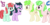 Size: 900x441 | Tagged: safe, artist:berrypunchrules, cherry crash, drama letter, melon mint, watermelody, zephyr, equestria girls, g4, my little pony equestria girls: friendship games, background human, equestria girls ponified, ponified, simple background, transparent background