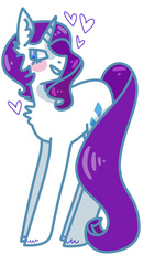 Size: 1080x1920 | Tagged: safe, artist:swineburst, rarity, g4, blushing, female, heart, smiling, solo