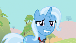 Size: 1280x720 | Tagged: safe, screencap, trixie, pony, unicorn, g4, magic duel, alicorn amulet, female, mare, solo