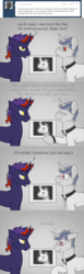 Size: 696x2248 | Tagged: safe, artist:aisu-isme, oc, oc only, oc:candle wicked, oc:dr. x-ray, ask the creepy ponies, curved horn, horn, x-ray, x-ray picture