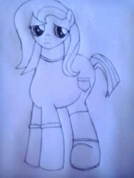 Size: 384x512 | Tagged: safe, oc, oc only, pony, drawing, not fluttershy, solo