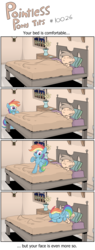 Size: 2112x5529 | Tagged: dead source, safe, artist:jittery-the-dragon, rainbow dash, human, pegasus, pony, g4, bed, behaving like a cat, comic, cute, dashabetes, faceful of ass, facesitting, female, female on male, female on top, human male, kneading, male, night, on top, pointless pony tips, pony pet, sleeping, straight
