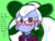 Size: 1024x768 | Tagged: safe, artist:mildockart, sugarcoat, equestria girls, g4, my little pony equestria girls: friendship games, blushing, bowtie, clothes, clover, crystal prep academy uniform, cute, dialogue, female, four leaf clover, glasses, looking at you, saint patrick's day, school uniform, solo, tsundere, tsunderecoat