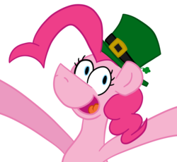 Size: 2550x2341 | Tagged: safe, artist:cowsrtasty, pinkie pie, g4, female, hat, high res, saint patrick's day, solo