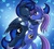 Size: 1665x1500 | Tagged: safe, artist:vavacung, princess luna, oc, oc:azure night, alicorn, pony, unicorn, g4, azuna, canon x oc, crying, female, happy, horn, hug, husband, husband and wife, male, pony oc, pregnancy test, shipping, tears of joy, unicorn oc, wife