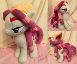 Size: 3932x3252 | Tagged: safe, artist:zombies8mywaffle, tree hugger, g4, handmade, high res, irl, minky, photo, plushie, pony plushie