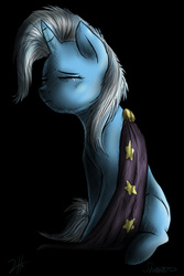 Size: 600x900 | Tagged: safe, artist:shimazun, trixie, pony, unicorn, g4, crying, female, mare, sad, solo, the sad and depressive trixie