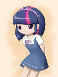 Size: 768x1024 | Tagged: safe, artist:jdan-s, twilight sparkle, human, g4, clothes, female, humanized, school uniform, solo, younger