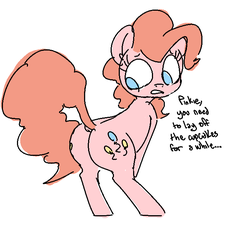 Size: 678x616 | Tagged: safe, artist:nobody, pinkie pie, pony, g4, butt, do she got a booty, dock, female, mare, plot, solo