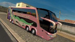 Size: 1360x768 | Tagged: safe, princess celestia, g4, bus, double decker bus, euro truck simulator 2, game screencap, video game