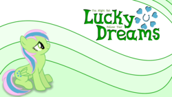 Size: 1920x1080 | Tagged: safe, artist:celesi, lucky dreams, pegasus, pony, g4, female, mare, sitting, solo