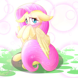 Size: 1500x1500 | Tagged: safe, artist:phoenixperegrine, fluttershy, g4, blushing, cute, female, floppy ears, looking at you, shy, shyabetes, solo