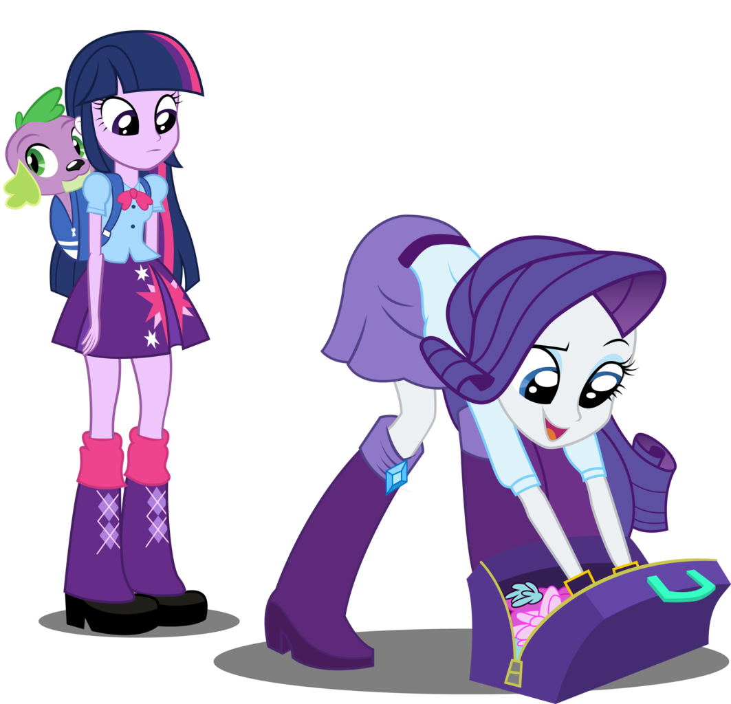 1111648 - safe, artist:spellboundcanvas, rarity, spike, twilight sparkle,  dog, equestria girls, backpack, boots, clothes, female, male, open mouth,  shipping, skirt, sparity, spike the dog, straight, vector - Derpibooru